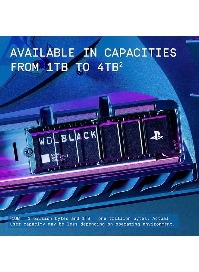 1TB SN850P NVMe M.2 SSD Officially Licensed Storage Expansion for PS5 Consoles, up to 7,300MB/s, with heatsink - WDBBYV0010BNC-WRSN 1 TB - Image 4
