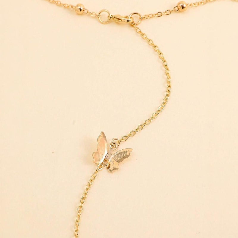 Your Always Charm Butterfly Back Chain Necklace Body Jewelry Gold Backdrop Necklace Dainty Body Chain Jewelry for Women Layered Backdrop Chains - Image 5