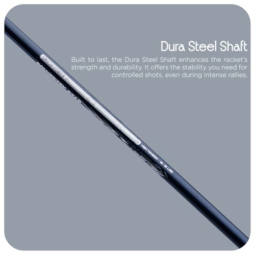 Hundred Carbon Fibre Powertek Star Set of 2 Strung Badminton Racket with Full Cover (Navy) - Image 5