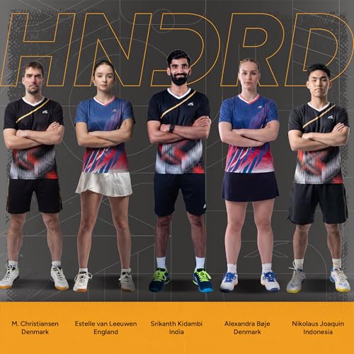 Hundred Carbon Fibre Powertek Star Set of 2 Strung Badminton Racket with Full Cover (Navy) - Image 4