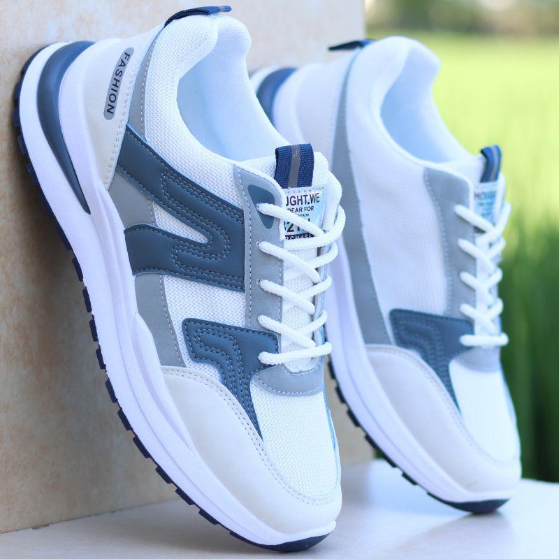 Generic Spring and Summer New White Shoes Mens Korean Style Fashionable All-match sneaker Sneakers Lightweight Mens Casual Shoes for Men 2232-White-D 