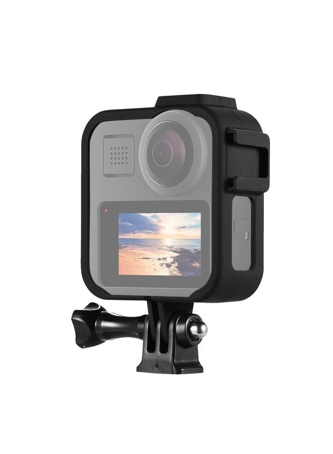 ANDOER Action Camera case Camera Plastic Protective Frame Housing Vlog Cage with Dual Cold Shoe Mounts for GoPro Max Sports Camera