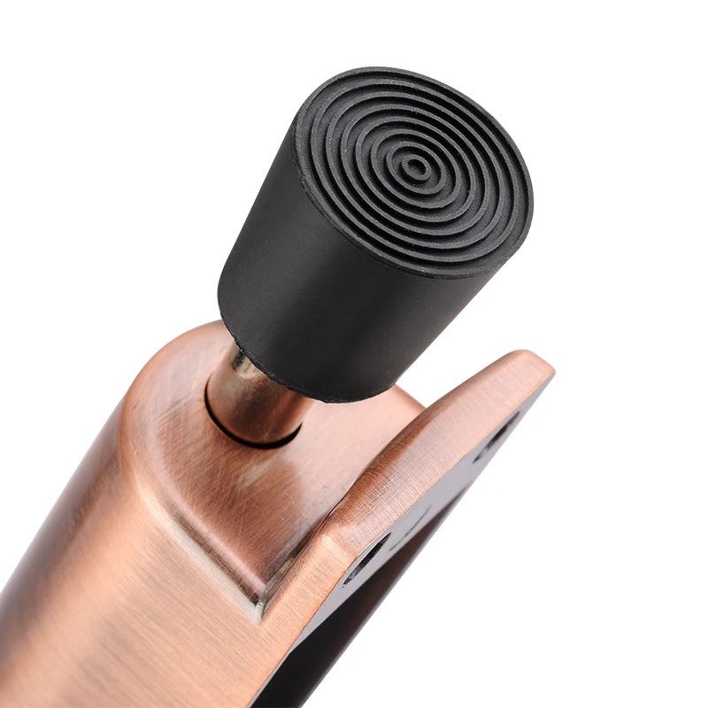 Bluejw Popular Heavy Duty Stainless Steel Black Satin Round Door Stop with Protective Rubber Bumper, Stops-Tools for Wall & Door Protection - Image 4