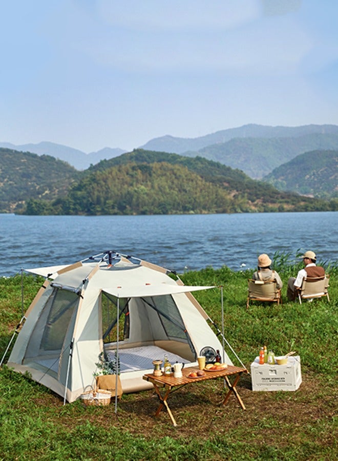 HaveDream Outdoor Tent, Portable Quick Open Camping Tent, Outdoor Picnic Park Automatic Thickened Sunproof Plastic Tent (5-8 People Cloudy Gray)240*240*155cm - Image 4