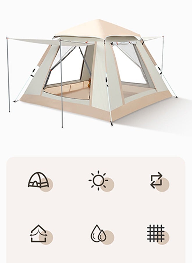 HaveDream Outdoor Tent, Portable Quick Open Camping Tent, Outdoor Picnic Park Automatic Thickened Sunproof Plastic Tent (5-8 People Cloudy Gray)240*240*155cm - Image 3