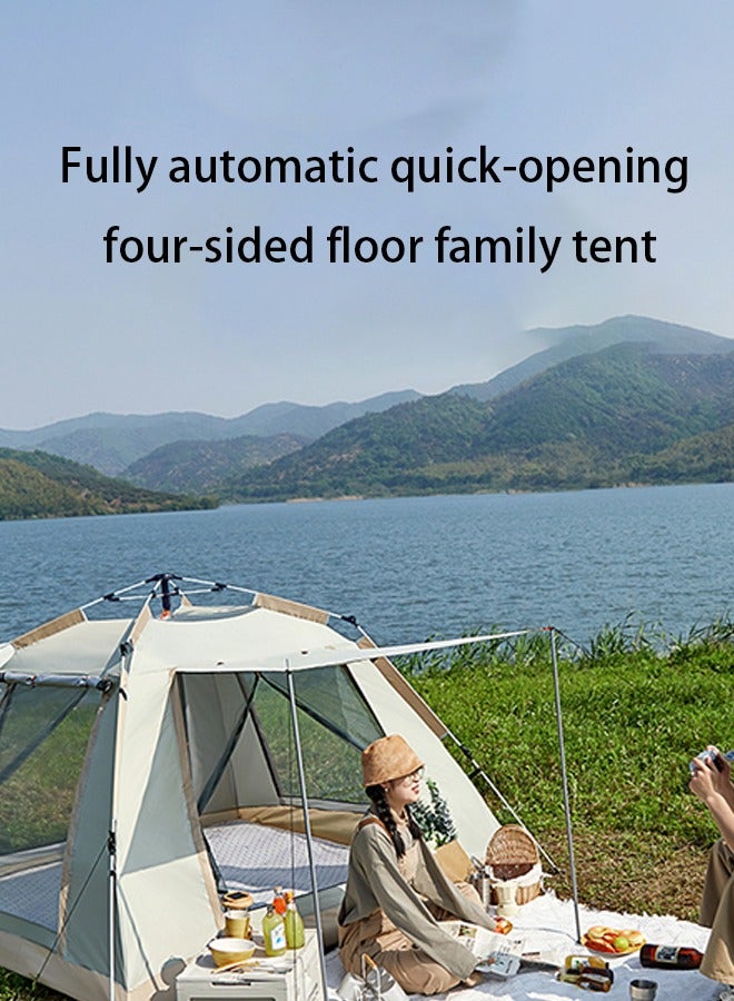 HaveDream Outdoor Tent, Portable Quick Open Camping Tent, Outdoor Picnic Park Automatic Thickened Sunproof Plastic Tent (5-8 People Cloudy Gray)240*240*155cm - Image 2