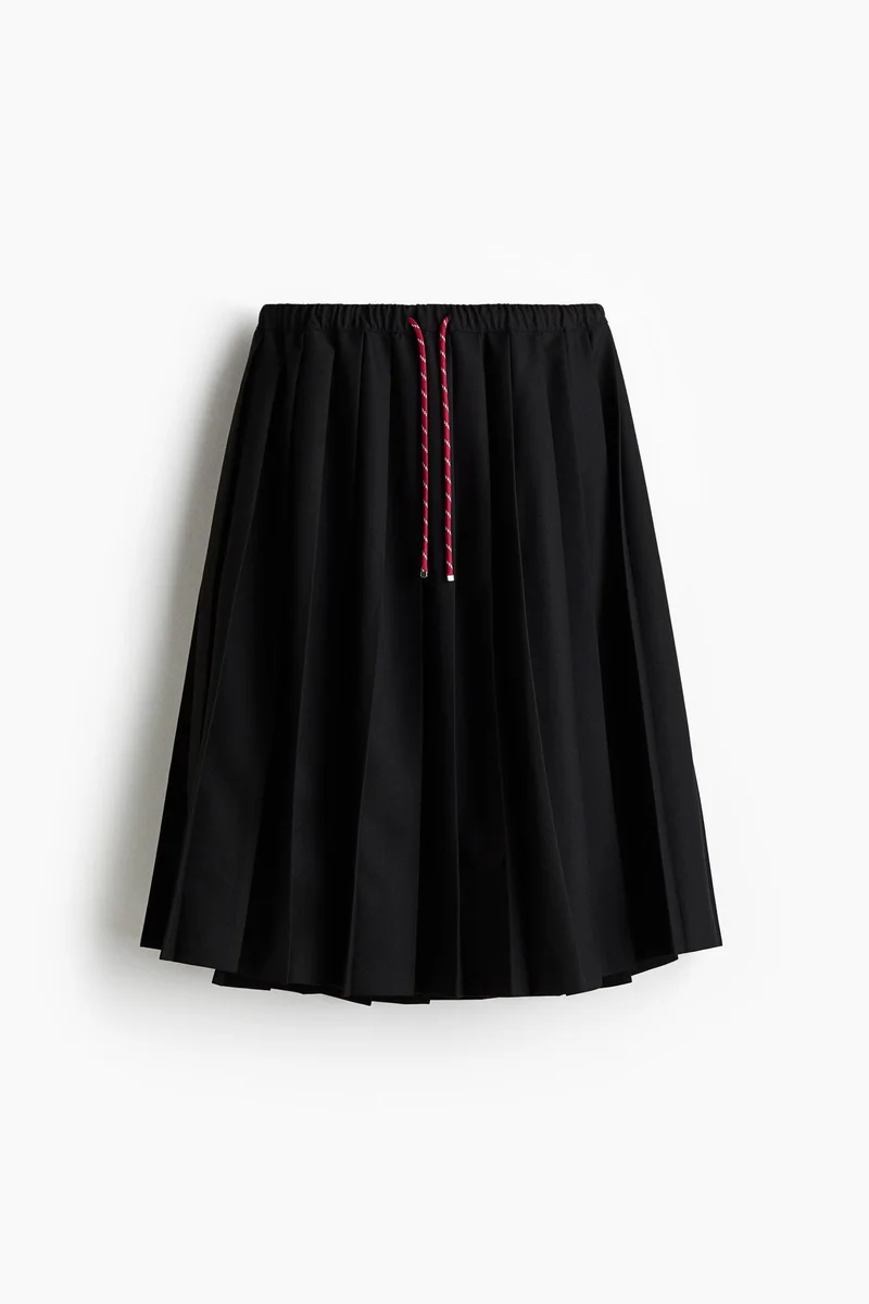 H&M Pleated drawstring skirt