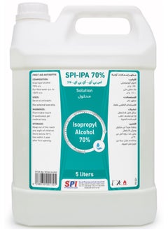 SPI Pure Isopropyl Alcohol 70% Disinfectant and Sanitizer Solution for First Aid Maximum Hand Protection for Daily Protection Against Dangerous Virus Types Gallon 5 Liter  - Image 1