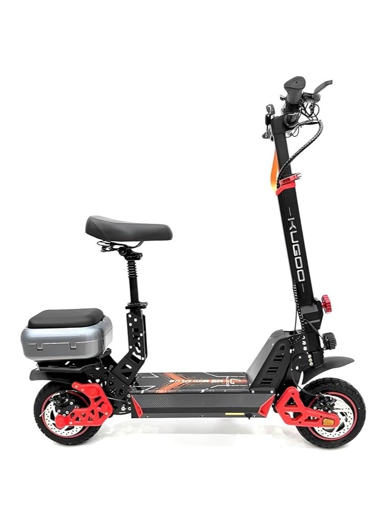 KUGOO M5 Mini-plus, For adults, 48V 18.2AH battery, Maximum riding distance is 45-50km, Maximum speed is 70km/h, Black/Red - Image 1