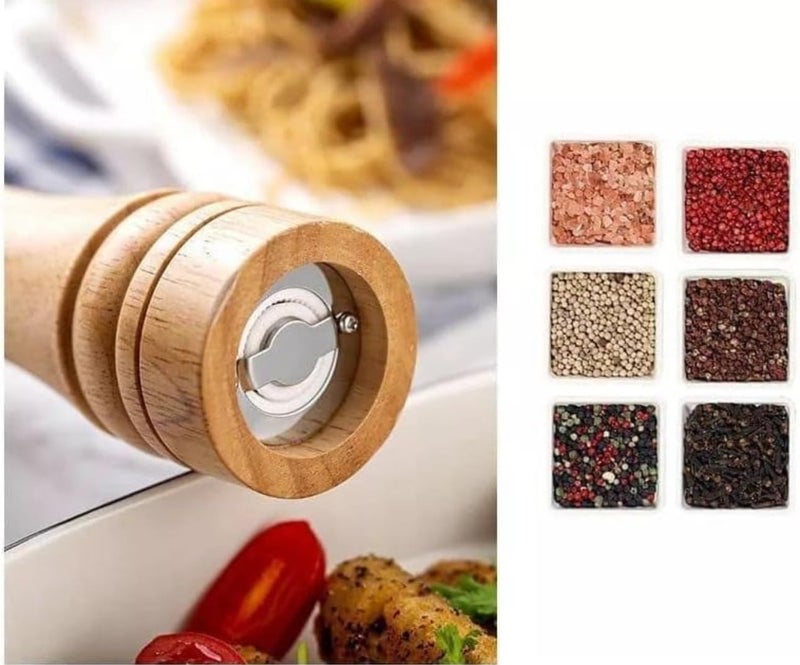 Salt and Pepper Mill/Grinder, Solid Wood, With Adjustable Coarseness, Premium Spice Grinder ‎Salt & Pepper Grinder/Grinder, Solid Wood, Adjustable Grinding, Premium Spice Grinder - Image 2