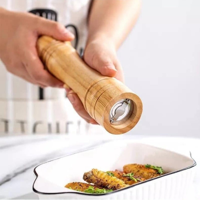 Salt and Pepper Mill/Grinder, Solid Wood, With Adjustable Coarseness, Premium Spice Grinder ‎Salt & Pepper Grinder/Grinder, Solid Wood, Adjustable Grinding, Premium Spice Grinder - Image 4