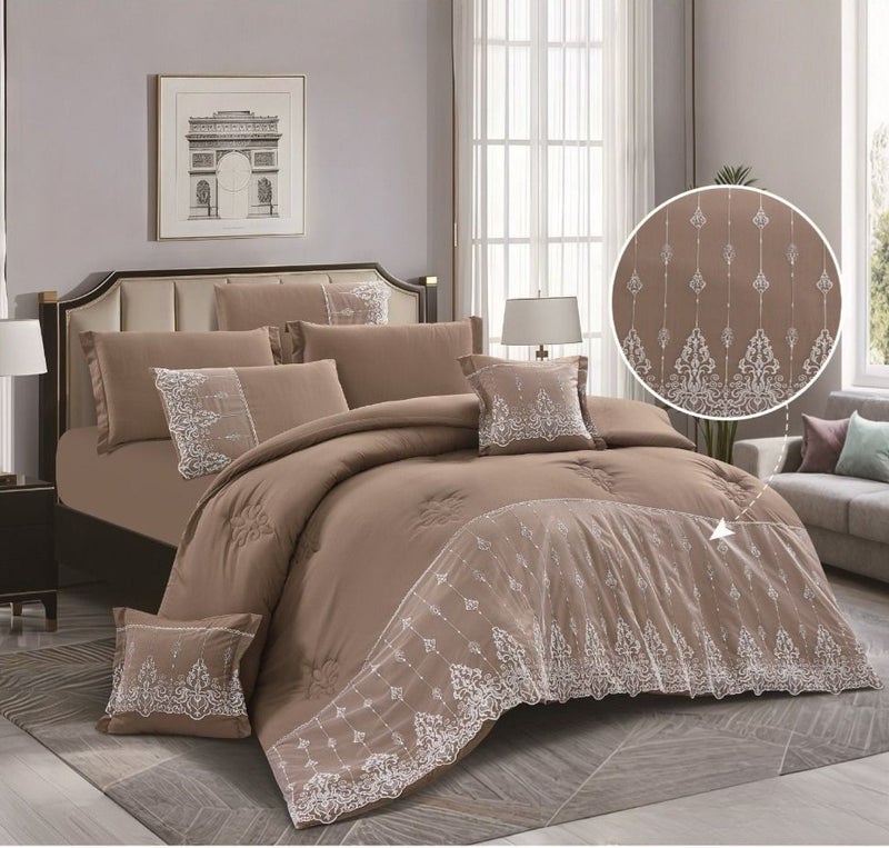 Microfiber double bedsheet set, 8 pieces… Soft elegance with a design that enhances the beauty of your room