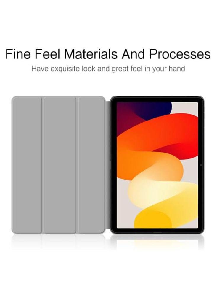 Arabest Redmi Pad SE 11" 2023 case,Leather Shell Shockproof Case for Gray - Image 2