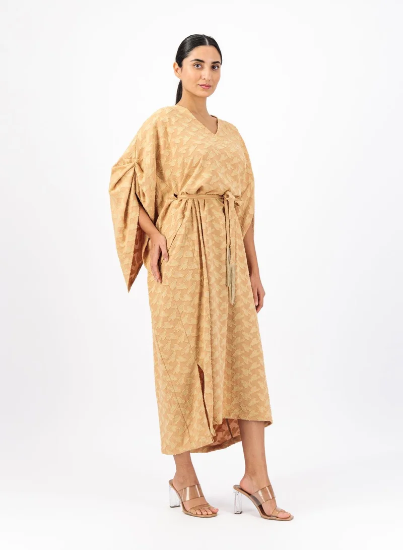 ELVA ELVA Casual Womens Dress with a Modern Design | Womens Dress made of Satin Material with  V-neck and short sleeves | Fashionable to Wear on Various Occasions | Color Beige , Sizes S,M,L