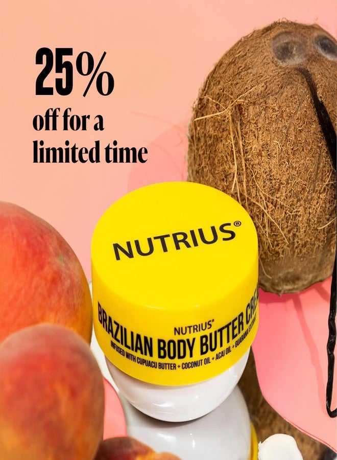 nutrius كريم زبدة الجسم البرازيلية نوتريوس، 6 أونصة سائلة - Image 2