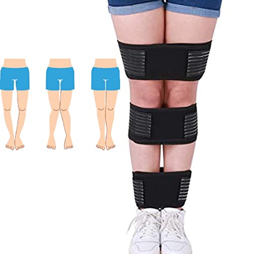 NUCARTURE Adjustable Bow Leg Correction Belt for Men Women Knock Knee Corrector O/X Type Legs Belt for bowed Leg Straightener Brace Knee Genu Valgum o/x Support belt Day & Night (X-Large,Black) - Image 1