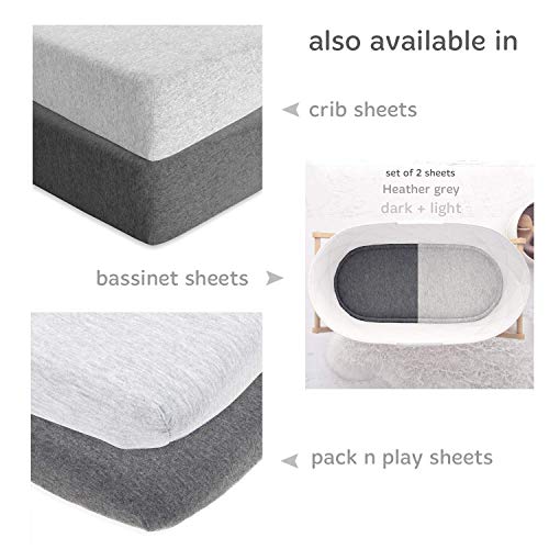 Cuddly Cubs Changing Pad Covers – 2 Pack – Snuggly Soft Plush Cotton Changing Table Covers for Boy, Girl – Fits Perfectly on Summer Infant and Other 16 x 32 Baby Changing Table Pads – Heather Grey - Image 4