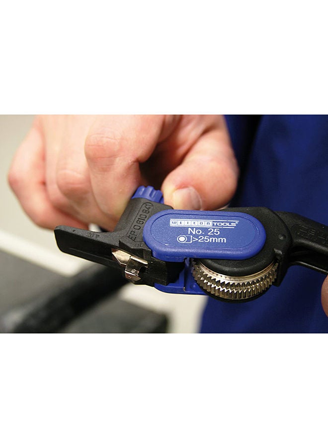 Weicon Dismantling Tool No. 25 | Stripping of cables with 5mm sheath thickness | Longitudinal & circular cuts | Wire protection | Replaceable turning blade - Image 2