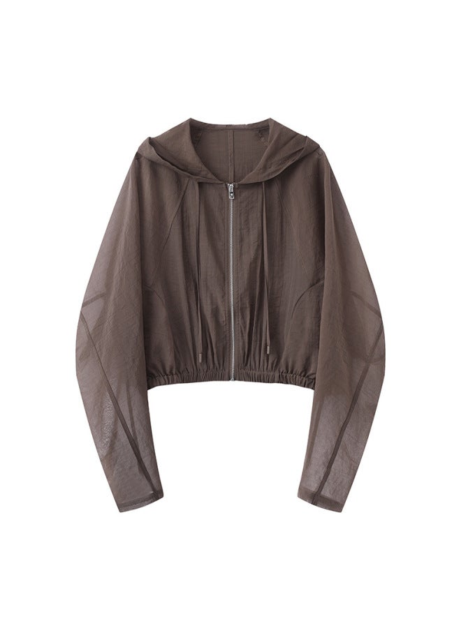 Summer Hooded Short All-match Thin Coat Women's Casual Sun-protective 50421081