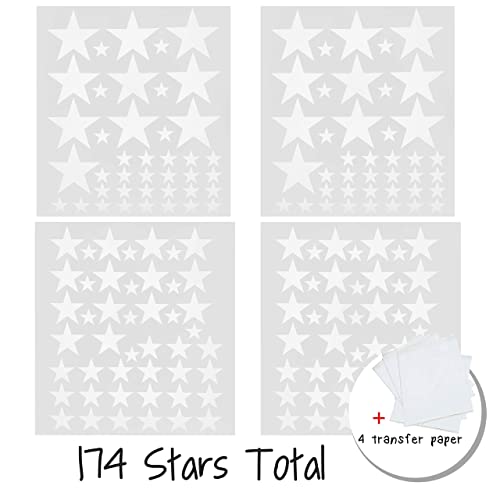The Boho Design Stars Wall Decals Peel and Stick for Kids, Baby Bedroom Nursery and Living Room, Tribal TeePees Vinyl Wall Stickers Decor (White) - Image 4