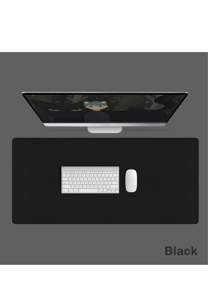 Large Gaming Mouse Pad Waterproof Wear-resistant Laptop Pad with Non-slip Base Smooth Mouse Mat for Computer Laptop Desk Pad 80x40cm Black  - Image 1