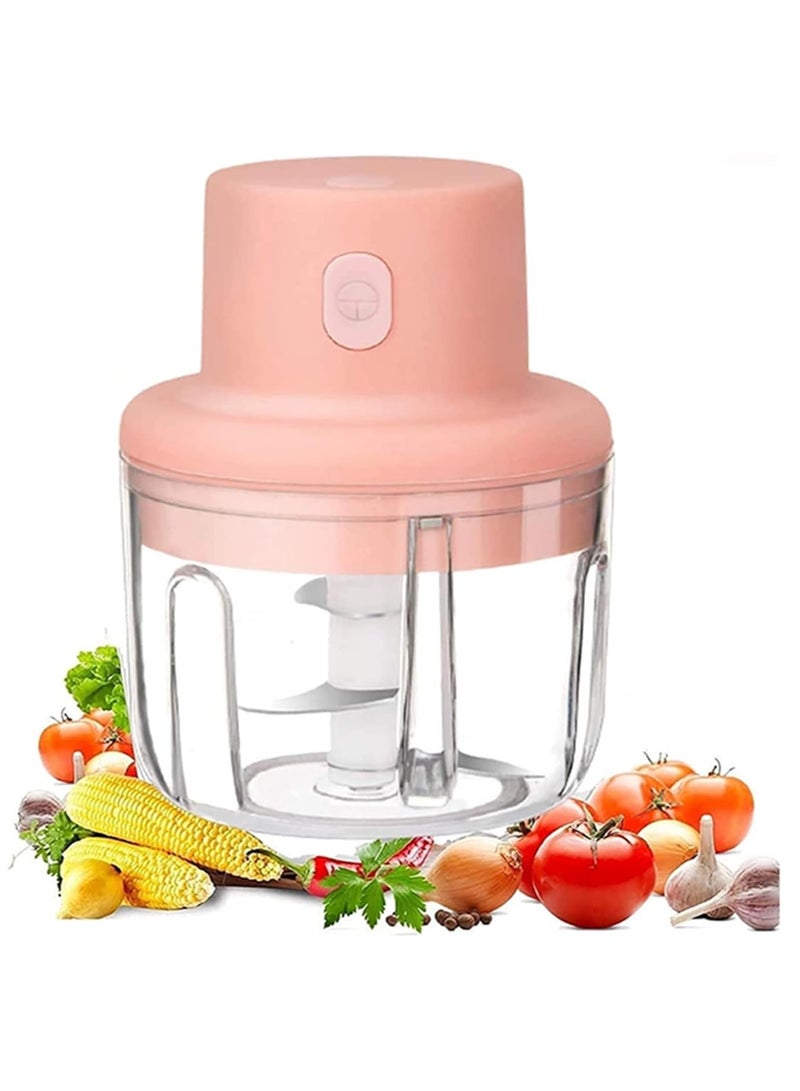 Original Mini Vegetable Chopper | Electric Garlic Chopper, Garlic Crusher, Cordless Food Processors, Stay-Sharp Blade, One Touch Pulse, USB Rechargeable, Portable Blender for Salad, Lettuce, Fruit - Image 1