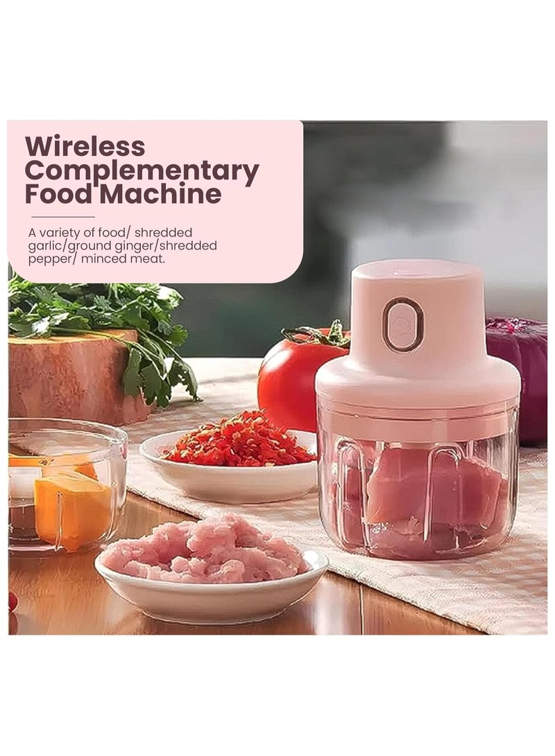 Original Mini Vegetable Chopper | Electric Garlic Chopper, Garlic Crusher, Cordless Food Processors, Stay-Sharp Blade, One Touch Pulse, USB Rechargeable, Portable Blender for Salad, Lettuce, Fruit - Image 5