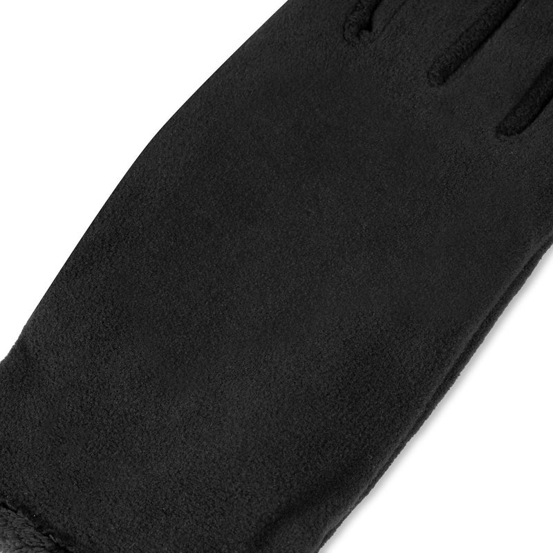 isotoner Women's Stretch Fleece Gloves with Microluxe Lining and Smart Touch Technology - Black-Smartdri, One Size - Image 3