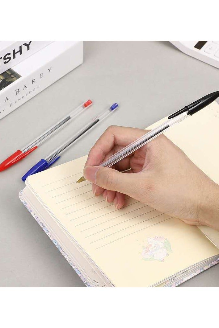 اي بي سي أقلام حبر جاف سوداء من ABC Smooth مكونة من 50 قطعة، أقلام حبر جاف فائقة النعومة مع قبضة مريحة، مناسبة للمدرسة والمكتب والكتابة والمجلات - Image 2