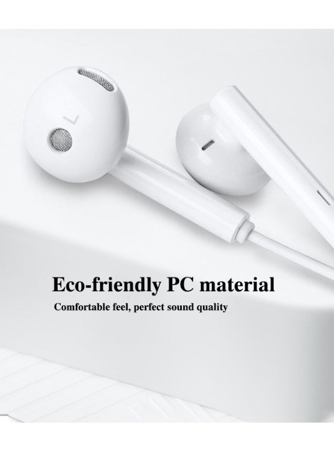 In-Ear Earphones With Microphone-White