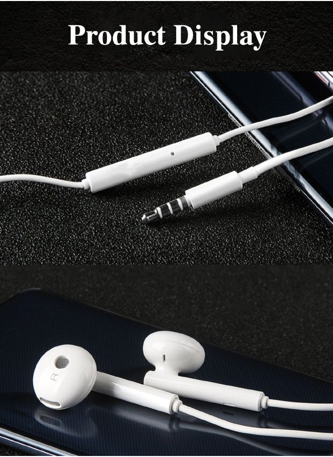 In-Ear Earphones With Microphone-White