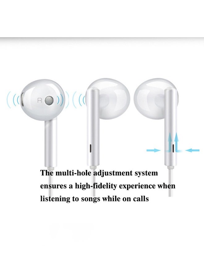 In-Ear Earphones With Microphone-White