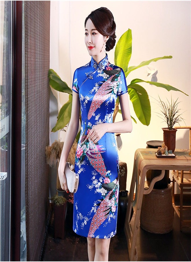 Loquat - Spring/Summer New Short Skirt Royal Blue - Image 1