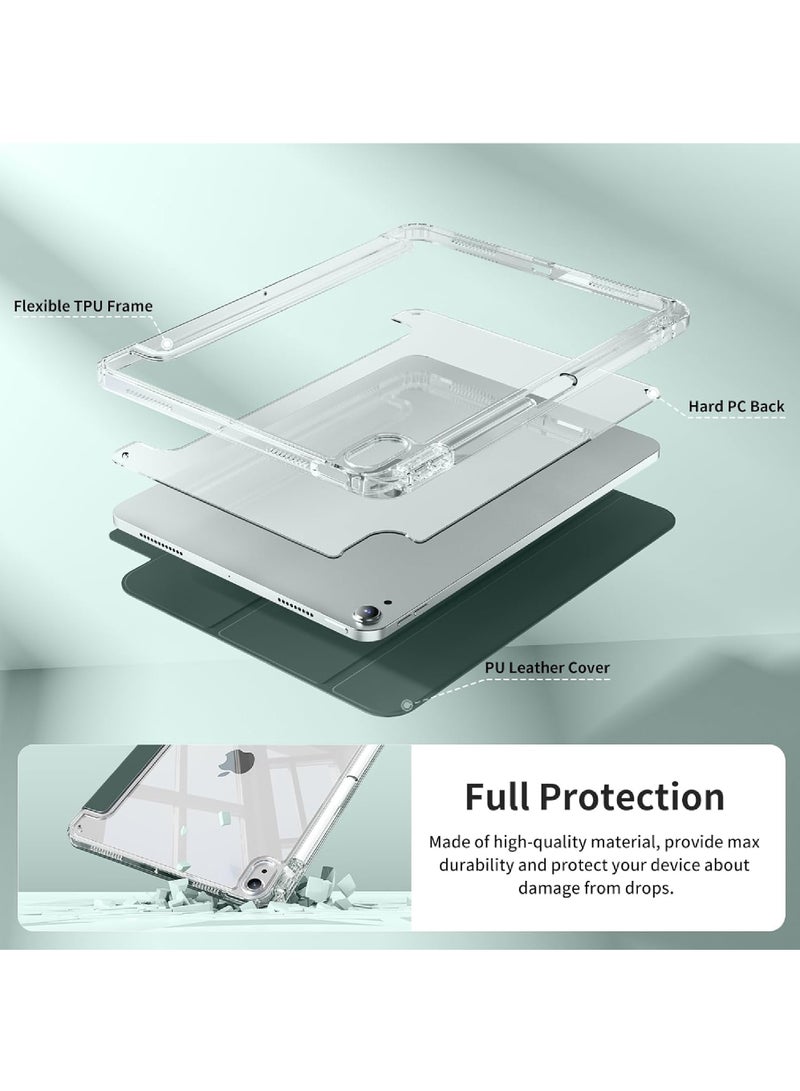 Rock Pow Case for iPad (A16) 11th 11 inch 2025 Gen iPad 11 Case/Case For iPad 10th Gen Case 2022 iPad 10 Case Slim Stand Clear Transparent Shell Back with Pencil Holder Smart Cover for 11" iPad 11th 2025/10.9"iPad 10th Gen 2022 - Image 4