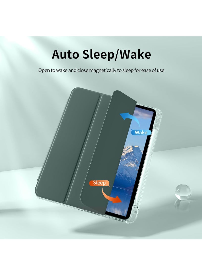 Rock Pow Case for iPad (A16) 11th 11 inch 2025 Gen iPad 11 Case/Case For iPad 10th Gen Case 2022 iPad 10 Case Slim Stand Clear Transparent Shell Back with Pencil Holder Smart Cover for 11" iPad 11th 2025/10.9"iPad 10th Gen 2022 - Image 5