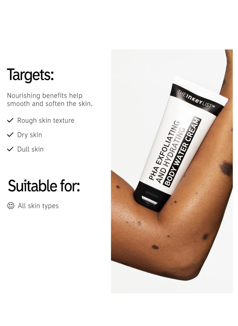 The Inkey List The INKEY List PHA Body Water Cream 5fl oz/150ml, Ultimate 2-in-1 Moisturiser For Exfoliation & Hydration, For Smoother & Brighter and More Even-looking Skin, Suitable For All Skin Types  - Image 2
