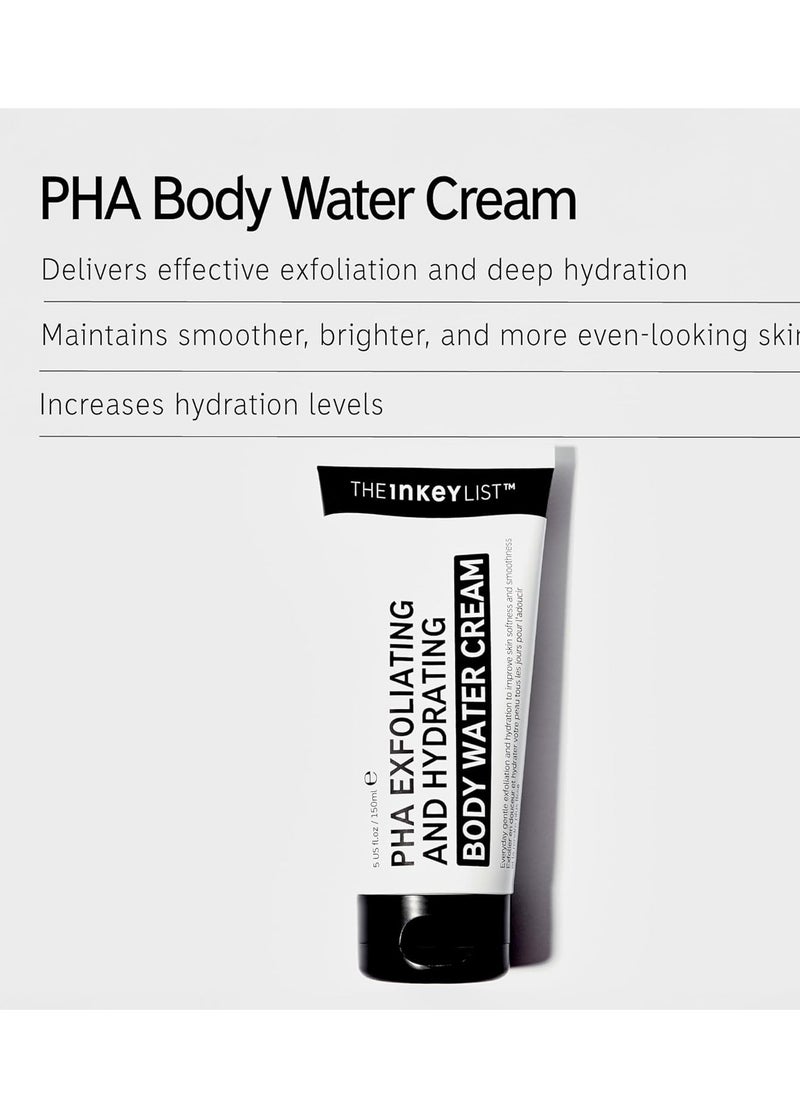 The Inkey List The INKEY List PHA Body Water Cream 5fl oz/150ml, Ultimate 2-in-1 Moisturiser For Exfoliation & Hydration, For Smoother & Brighter and More Even-looking Skin, Suitable For All Skin Types  - Image 3