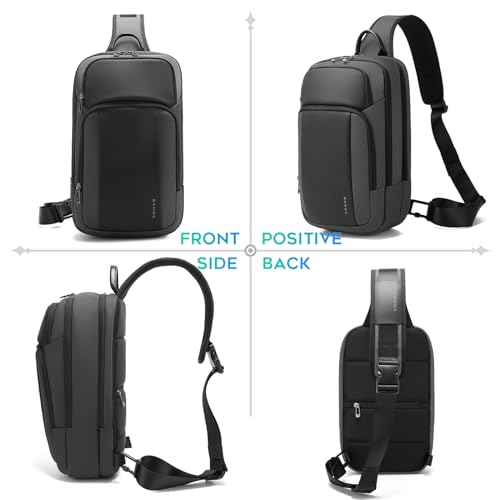 BANGE Large Sling Bag for Men, Waterproof Crossbody Backpack for Men, Fashion Shoulder bags with Pad Compartment - Image 5
