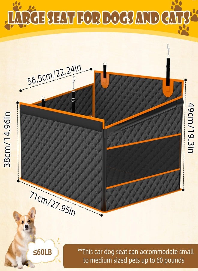 EPN Dog Car Seat for Large Dogs, Foldable Pet Car Seat with Waterproof Oxford Fabric, Non-Slip Bottom, Reinforced Support & Storage Pockets, Ideal for Road Trips - Image 2