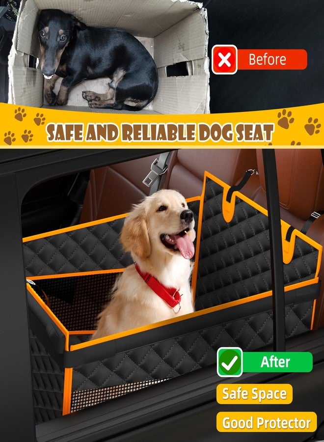 EPN Dog Car Seat for Large Dogs, Foldable Pet Car Seat with Waterproof Oxford Fabric, Non-Slip Bottom, Reinforced Support & Storage Pockets, Ideal for Road Trips - Image 3