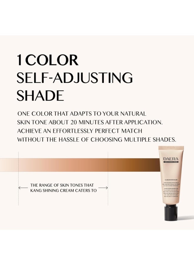 DAERA Kang Shining Korean BB Tinted Moisturizer Cream (1 Color,Neutral), Self Adjusting BB Cream,1.35 fl oz, Glowing Skin Natural Makeup, Buildable Coverage, Lightweight - Image 4