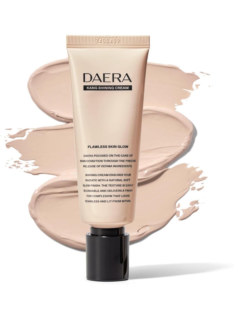 DAERA Kang Shining Korean BB Tinted Moisturizer Cream (1 Color,Neutral), Self Adjusting BB Cream,1.35 fl oz, Glowing Skin Natural Makeup, Buildable Coverage, Lightweight - Image 1