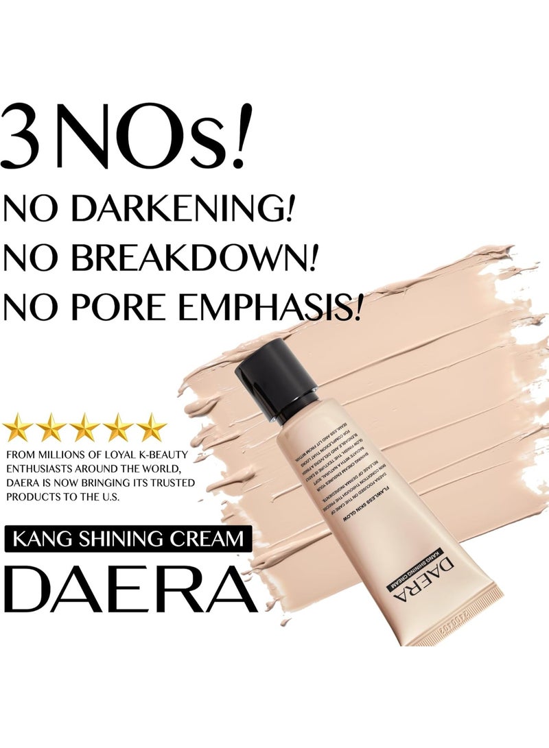 DAERA Kang Shining Korean BB Tinted Moisturizer Cream (1 Color,Neutral), Self Adjusting BB Cream,1.35 fl oz, Glowing Skin Natural Makeup, Buildable Coverage, Lightweight - Image 2