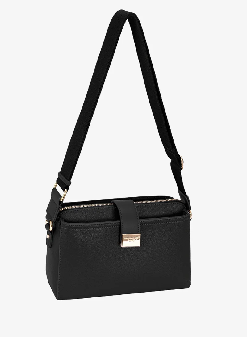 David Jones cross body casual passport and document bag- The new leather shoulder adjustable multi pocket with leather zipper pull bag in model cm7437-1- cross body bag with adjustable strap