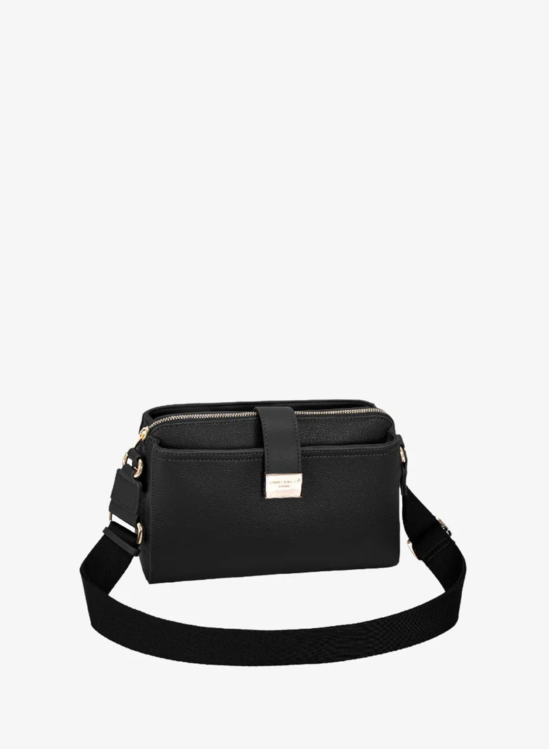 David Jones  David Jones cross body casual passport and document bag- The new leather shoulder adjustable multi pocket with leather zipper pull bag in model cm7437-1- cross body bag with adjustable strap for Women | Best Price UAE