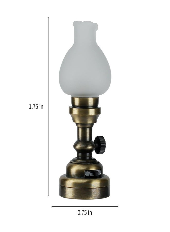 Waldosia 1:12 Scale Miniature Tulip Table Lamp - Flickering LED Dollhouse Light for Diorama, Roombox & Booknook - Image 3