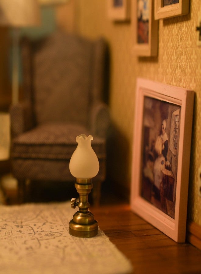 Waldosia 1:12 Scale Miniature Tulip Table Lamp - Flickering LED Dollhouse Light for Diorama, Roombox & Booknook - Image 5