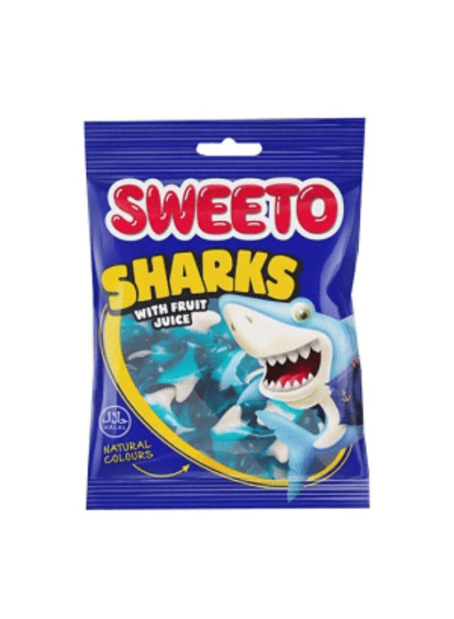 SWEETO SHARKS WITH FRUIT JUICE 70G‏