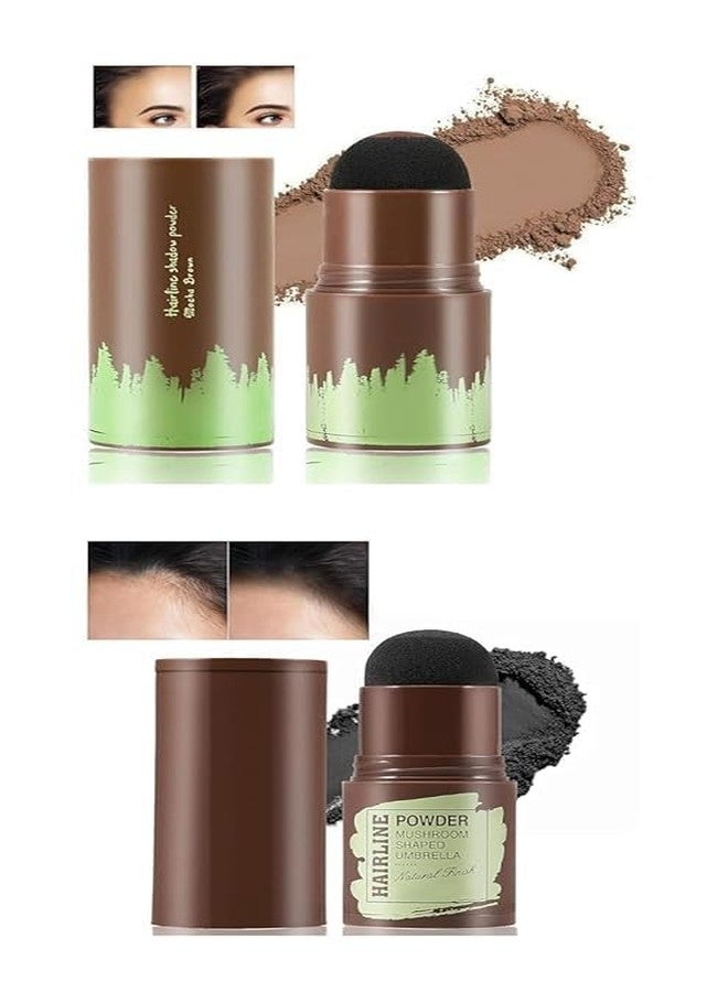Glenoxzone Hair Root Touch Up Powder Stick, Waterproof Hair Shadow Pen with Sponge Applicator, Grey Coverage (Brown) - Image 5