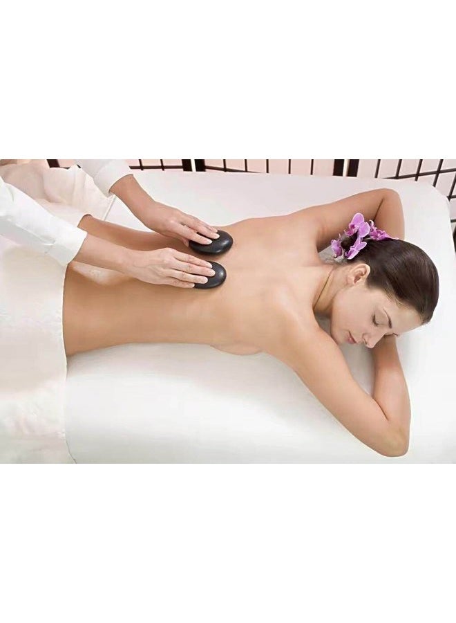 Zabrina e-zabrina 4 Pcs Large Massage Stone Large Hot Basalt Stone Large Hot Stone Massage Hot Rock Massage Stones Hot Rocks Stones 2.75 In 3.54 In [Use in Palm Soles or Back] - Image 4